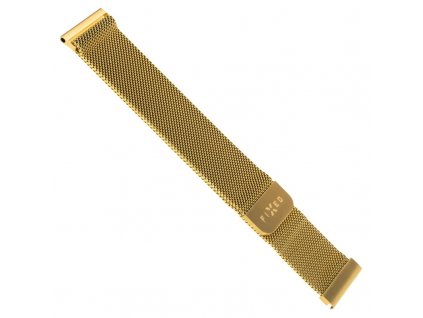 Řemínek FIXED Mesh Strap s šířkou 20mm na smartwatch - zlatý