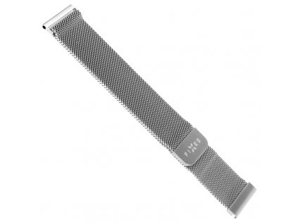 Řemínek FIXED Mesh Strap s šířkou 22mm na smartwatch - stříbrný