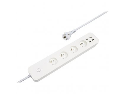 Kabel prodlužovací IMMAX NEO LITE Smart 4 x zásuvka + 4x USB, WiFi - bílý