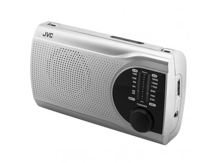 Radiopřijímač JVC RA-E321S, stříbrný