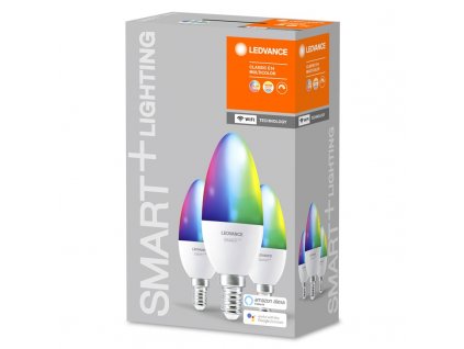 Chytrá žárovka LEDVANCE SMART+ WiFi Candle Multicolour 5W E14 3ks