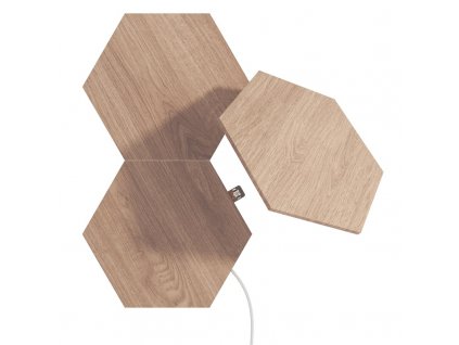 LED světlo Nanoleaf Elements Hexagons Expansion Pack 3ks - dřevo