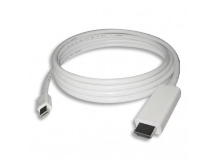 Kabel PremiumCord Mini DisplayPort 1.2 / HDMI 2.0, 1m - bílý