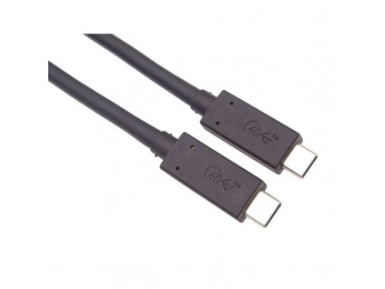 Kabel PremiumCord Thunderbolt 3, 40Gbps, USB4, 0,5m - černý