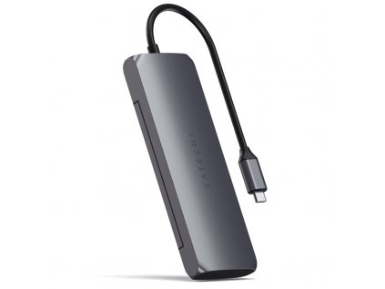USB Hub Satechi Aluminium USB-C Hybrid Multiport adapter (SSD, HDMI 4K, 2 x USB-A, USB-C) - Space Grey