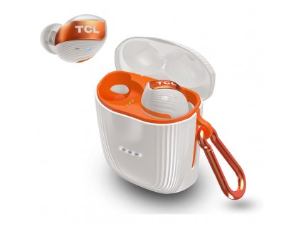 Sluchátka TCL ACTV500TWS - bílá/oranžová
