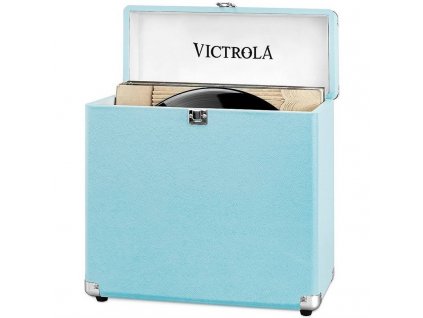 Kufřík Victrola na vinylové desky - tyrkysový