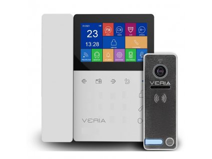 Dveřní videotelefon VERIA set videotelefonu VERIA 7043B + VERIA 230 - bílý
