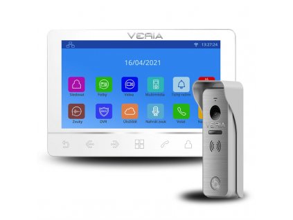 Dveřní videotelefon VERIA 8276B + vstupní stanice VERIA 831 - bílý