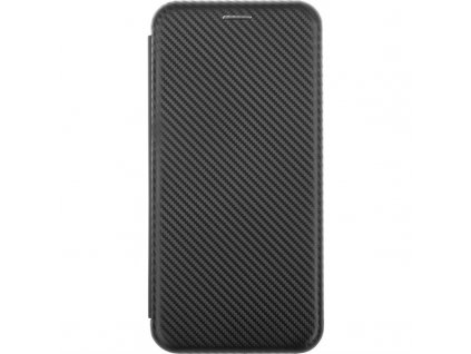 Pouzdro na mobil flipové WG Evolution Karbon na Samsung Galaxy S21 FE - černé