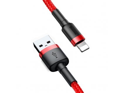 Kabel Baseus Cafule USB/Lightning, 3m - červený