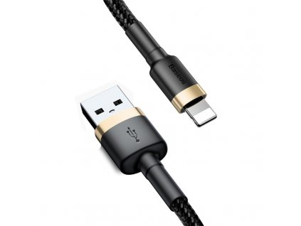 Kabel Baseus Cafule USB/Lightning, 3m - černý/zlatý