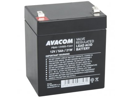 Olověný akumulátor Avacom 12V 5Ah F2 HighRate