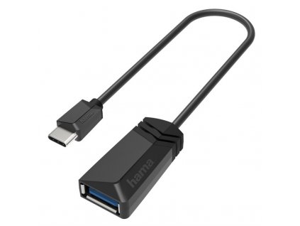 Redukce Hama USB-C/USB-A (OTG), 15 cm - černá