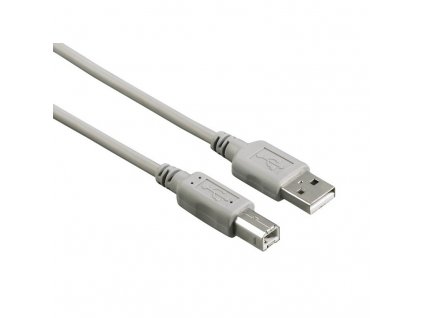 Kabel Hama USB 2.0 typ A-B, 1,5 m - šedý
