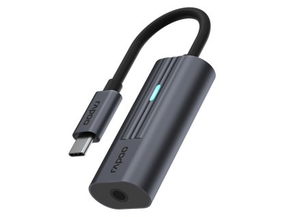 Redukce Rapoo USB-C/3.5mm - černá