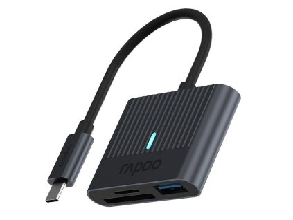 Redukce Rapoo USB-C/USB-A, SD, Micro SD - černá