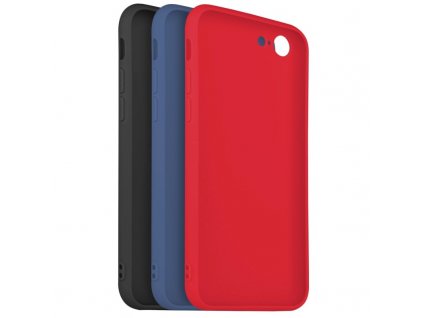 Set krytů na mobil FIXED Story na Apple iPhone 7/8/SE (2020/2022) - černý/červený/modrý