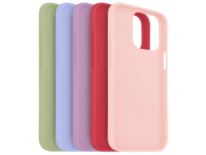 Set krytů na mobil FIXED Story na Apple iPhone 13 Pro - červený/modrý/zelený/růžový/fialový