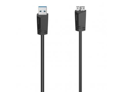Kabel Hama USB-A / USB 3.0 micro-B, 0,75 m - černý