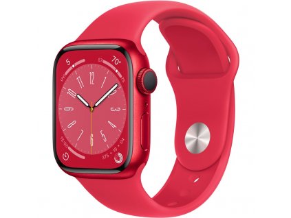 Chytré hodinky Apple Watch Series 8 GPS 41mm pouzdro z hliníku (PRODUCT)RED - (PRODUCT)RED sportovní řemínek