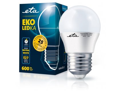 Žárovka LED ETA EKO LEDka mini globe 7W, E27, neutrální bílá