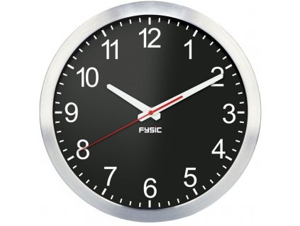 Nástěnné hodiny Lenco Fysic FK105, černá/stříbrná