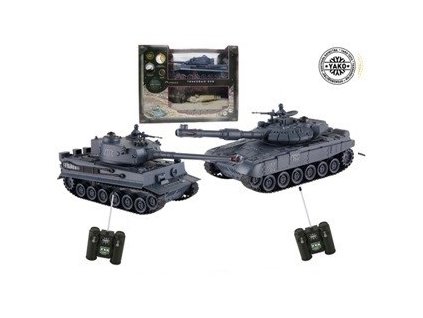 RC tank YAKO TOYS 1:24 T90 vs Tiger 2ks