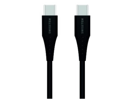 Kabel Swissten USB-C/USB-C, 0,4m - černý