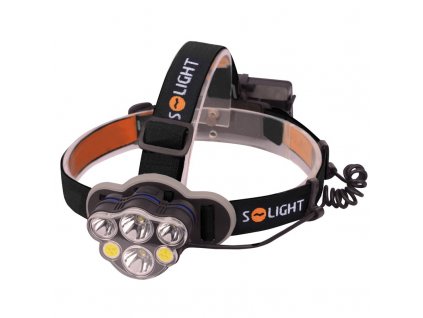 Čelovka Solight 550lm, Li-Ion, USB - černá