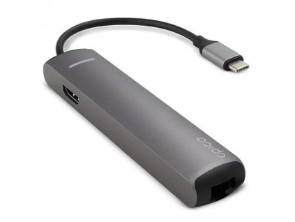 USB Hub Epico USB-C Slim - šedý