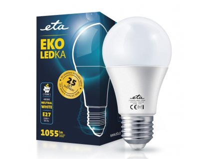 Žárovka LED ETA EKO LEDka klasik 11W, E27, neutrální bílá