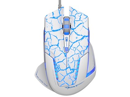Myš E-Blue Mazer Pro + e-box - bílá/modrá