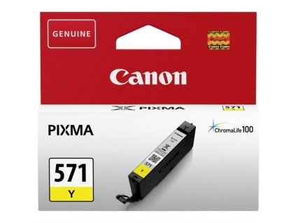 Inkoustová náplň Canon CLI-571Y, 161 stran - žlutá