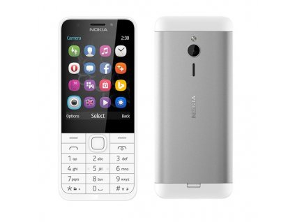 Mobilní telefon Nokia 230 Dual SIM - stříbrný/bílý