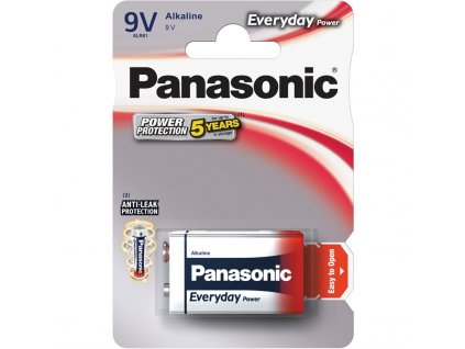Baterie alkalická Panasonic Everyday Power 9V, 6LR61, blistr 1ks