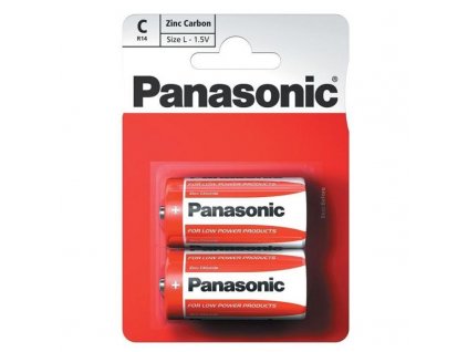 Baterie zinkouhlíková Panasonic C, R14, blistr 2ks