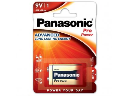 Baterie alkalická Panasonic Pro Power 9V, 6LR61, blistr 1ks