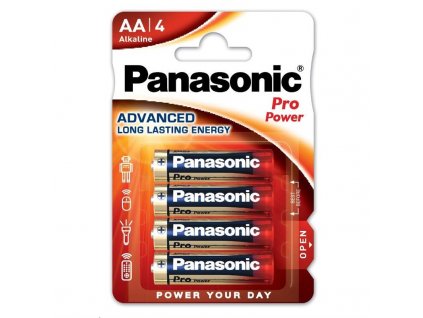 Baterie alkalická Panasonic Pro Power AA, LR06, blistr 4ks
