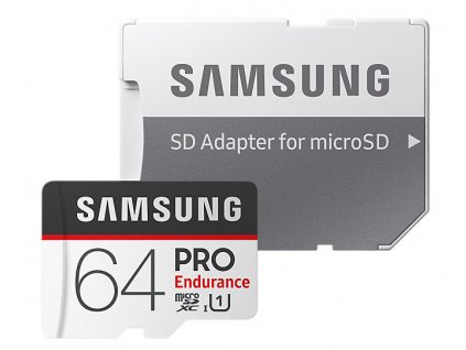 Paměťová karta Samsung Micro SDXC Pro Endurance 64GB UHS-I U1 (100R/30W) + SD adapter