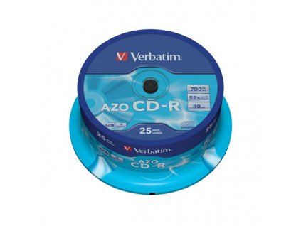 Disk Verbatim CD-R 700MB/80min. 48x, Crystal, 25cake