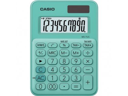 Kalkulačka Casio MS 7 UC GN - zelená