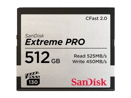 Paměťová karta Sandisk Extreme Pro CFast 2.0 512 GB (525R/450W)