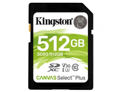 Paměťová karta Kingston Canvas Select Plus SDXC 512GB UHS-I U3 (100R/85W)