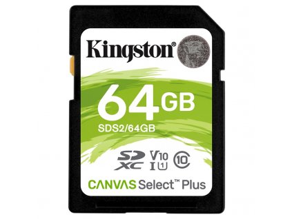 Paměťová karta Kingston Canvas Select Plus SDXC 64GB UHS-I U1 (100R/10W)