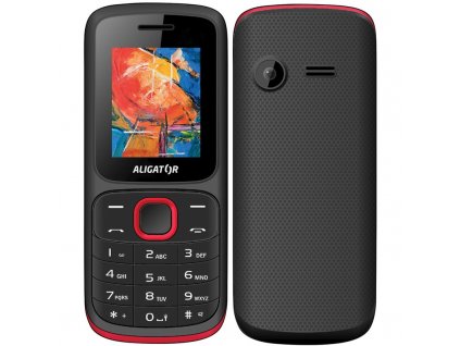 Mobilní telefon Aligator D210 Dual SIM - černý/červený