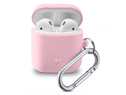 Pouzdro CellularLine Bounce pro Apple AirPods (2018/2019) - růžové