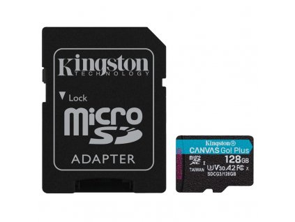 Paměťová karta Kingston Canvas Go! Plus MicroSDXC 128GB UHS-I U3 (170R/90W) + adaptér