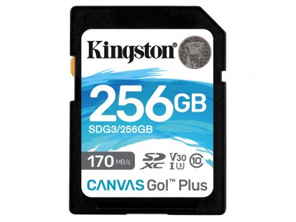 Paměťová karta Kingston Canvas Go! Plus SDXC 256GB UHS-I U3 (170R/90W)