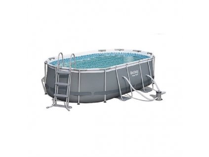 Bazén Bestway Steel Frame Pool 427 x 250 x 100 cm set s kartušovou filtrací - šedý